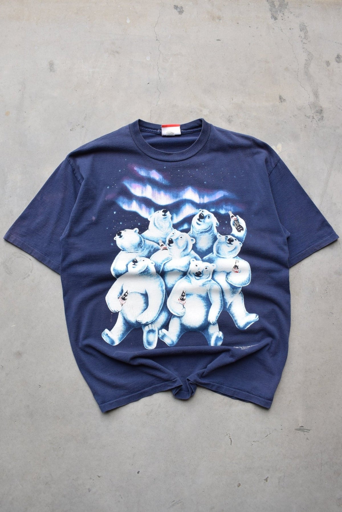 Coca-Cola Navy Graphic Tee — 1994 (XL) - Retrospective Store