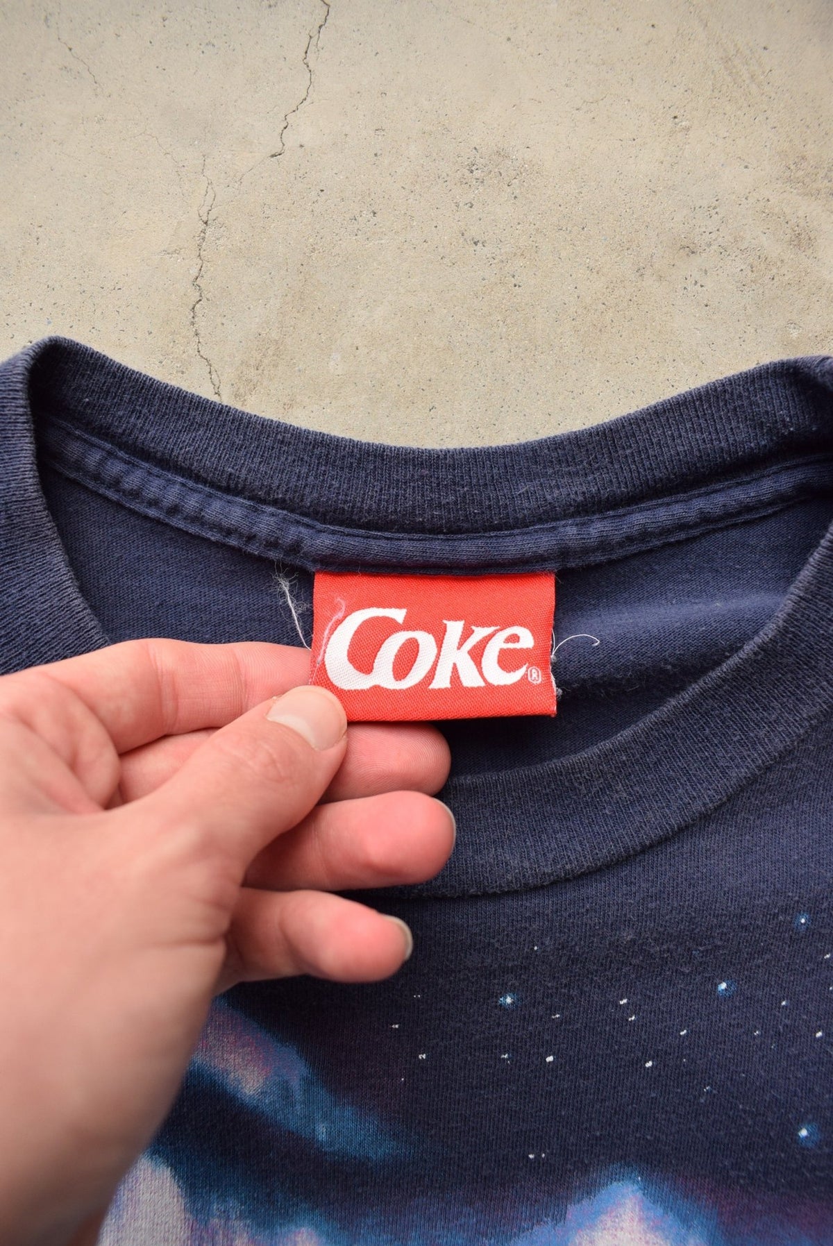 Coca-Cola Navy Graphic Tee — 1994 (XL) - Retrospective Store