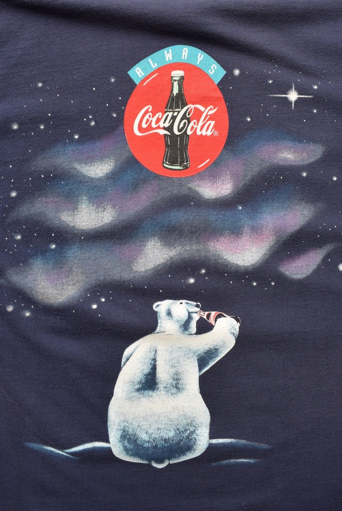 Coca-Cola Navy Graphic Tee — 1994 (XL) - Retrospective Store