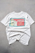 Coca Cola White Graphic Tee — 1995 (XL) - Retrospective Store