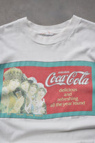 Coca Cola White Graphic Tee — 1995 (XL) - Retrospective Store