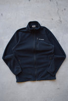 Columbia Black Embroidered Spellout Fleece Jacket — 2000s (S) - Retrospective Store