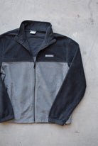 Columbia Black & Grey Embroidered Fleece Jacket — 2000s (XL) - Retrospective Store