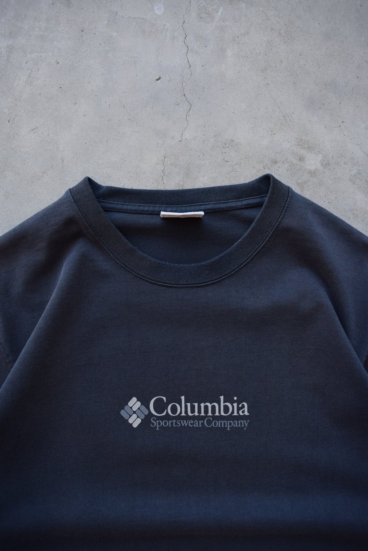 Columbia Black Spellout Long Sleeve Tee — 2000s (M) - Retrospective Store
