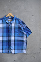 Columbia Blue Cropped Button Up — 2000s (L) - Retrospective Store
