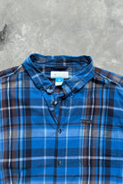 Columbia Blue Cropped Long Sleeve Button Up — 2000s (XL) - Retrospective Store