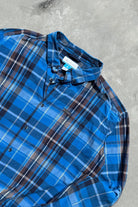 Columbia Blue Cropped Long Sleeve Button Up — 2000s (XL) - Retrospective Store