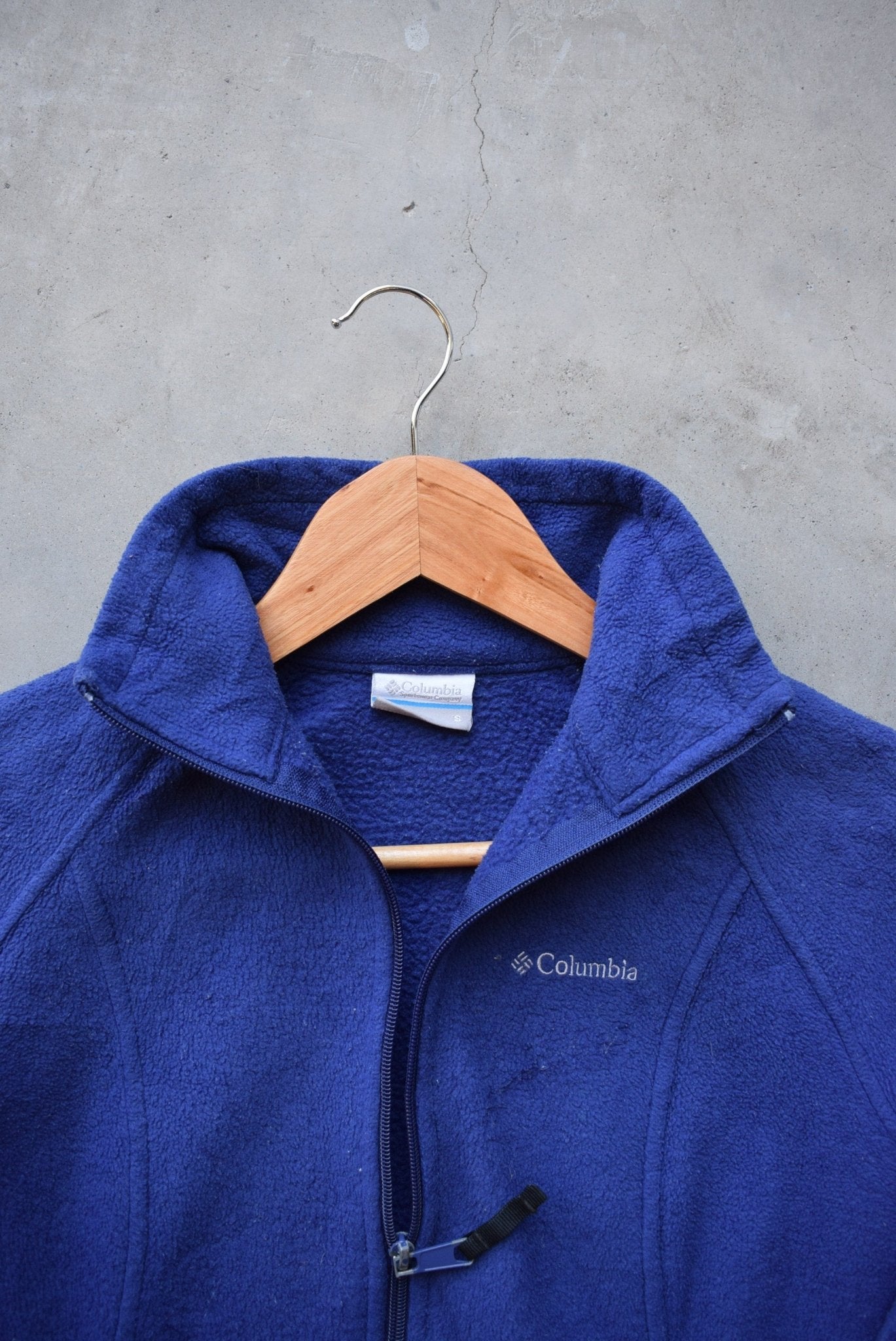 Columbia Blue Embroidered Fleece Jacket — 2000s (XS/S) - Retrospective Store