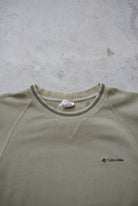 Columbia Green Embroidered Long Sleeve Spellout Tee — 2000s (M/L) - Retrospective Store