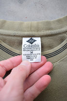 Columbia Green Embroidered Long Sleeve Spellout Tee — 2000s (M/L) - Retrospective Store