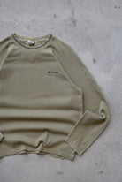 Columbia Green Embroidered Long Sleeve Spellout Tee — 2000s (M/L) - Retrospective Store