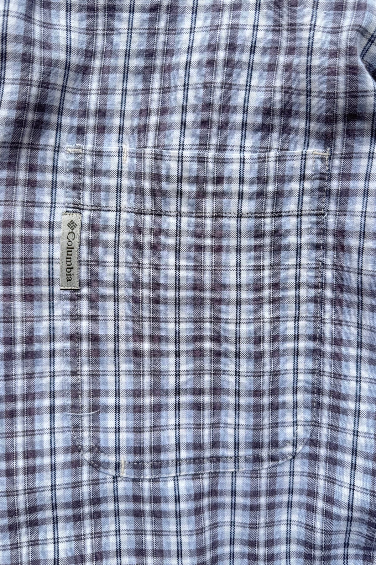 Columbia Grey Cropped Long Sleeve Button Up — 2000s (L) - Retrospective Store