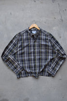 Columbia Grey Cropped Long Sleeve Button Up — 2000s (L) - Retrospective Store