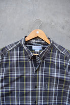 Columbia Grey Cropped Long Sleeve Button Up — 2000s (L) - Retrospective Store