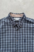 Columbia Navy Cropped Long Sleeve Button Up — 2000s (XL) - Retrospective Store