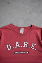 D.A.R.E. Equipment Burgandy Graphic Tee — 2000s (L) - Retrospective Store