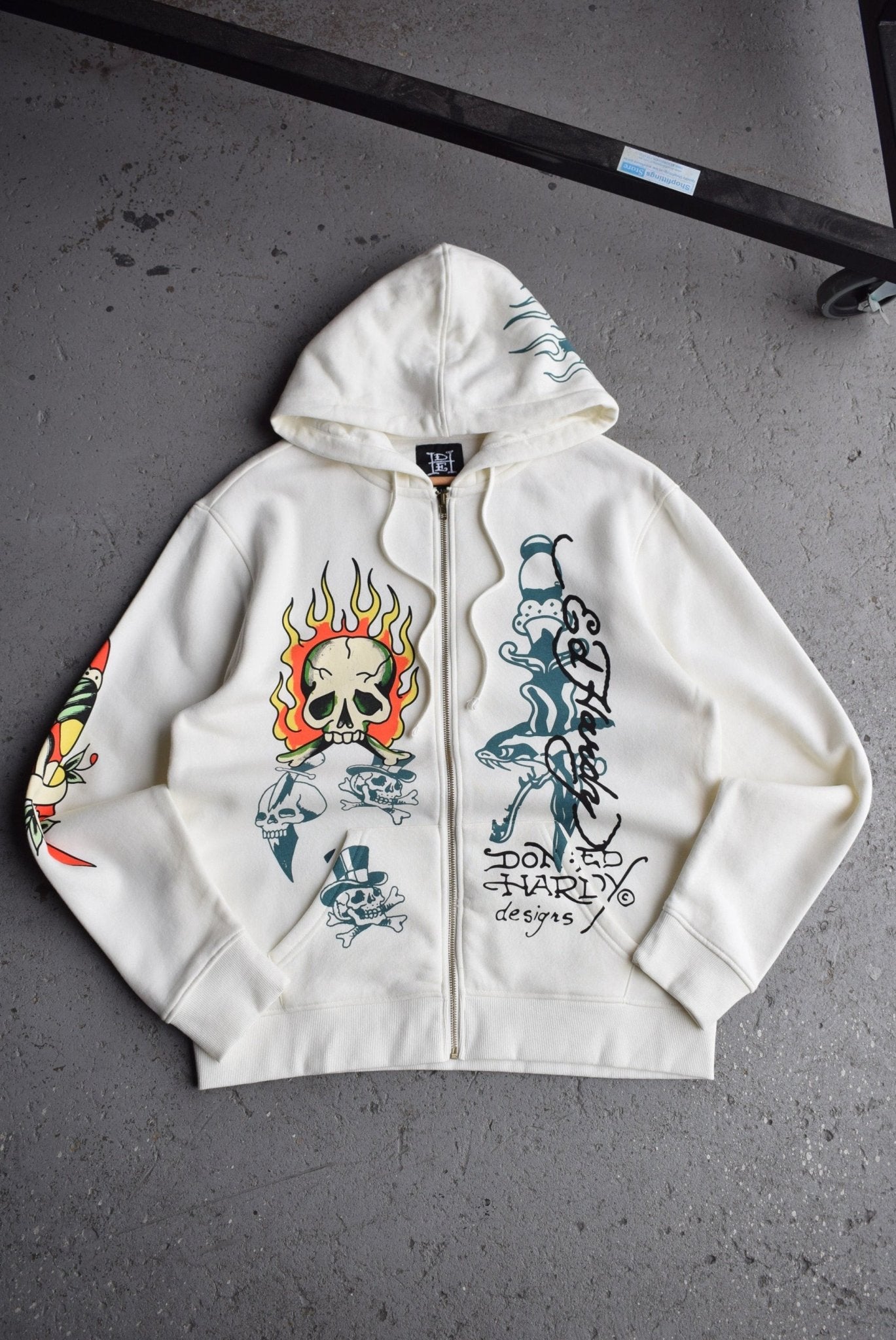 *Deadstock* Vintage Ed Hardy Graphic Full - Zip Hoodie (M/L) - Retrospective Store