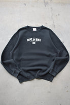 Dept. of Nike Black Spellout Crewneck — 1990s (L/XL) - Retrospective Store