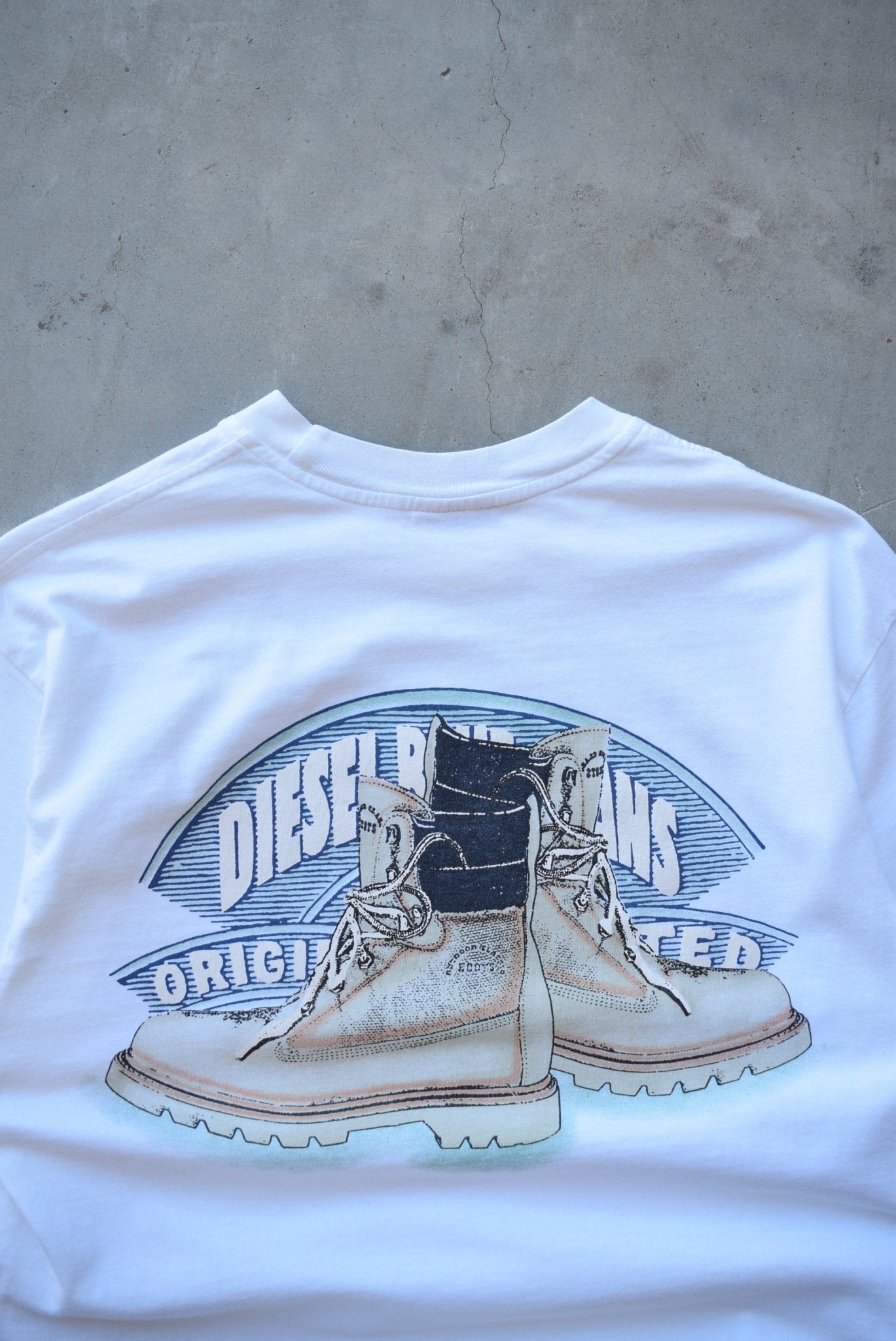 Diesel Industries White Graphic Tee — 1990s (M) - Retrospective Store