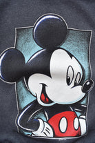 Disney Mickey Mouse Charcoal Graphic Crewneck — 1990s (M/L) - Retrospective Store