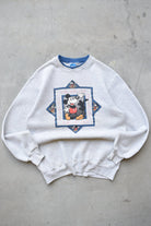 Disney Mickey Mouse Grey Graphic Crewneck — 1990s (M) - Retrospective Store