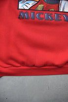 Disney Mickey Mouse Red Graphic Crewneck — 1990s (XL/XXL) - Retrospective Store