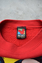 Disney Mickey Mouse Red Graphic Crewneck — 1990s (XL/XXL) - Retrospective Store