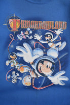 Disney Tommorowland Blue Graphic Crewneck — 1990s (L) - Retrospective Store