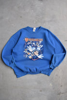 Disney Tommorowland Blue Graphic Crewneck — 1990s (L) - Retrospective Store