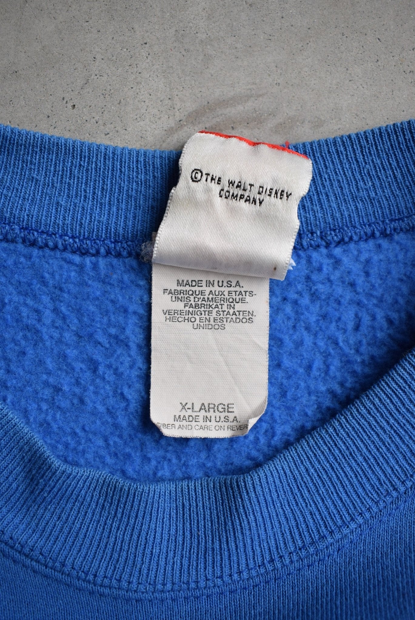 Disney Tommorowland Blue Graphic Crewneck — 1990s (L) - Retrospective Store