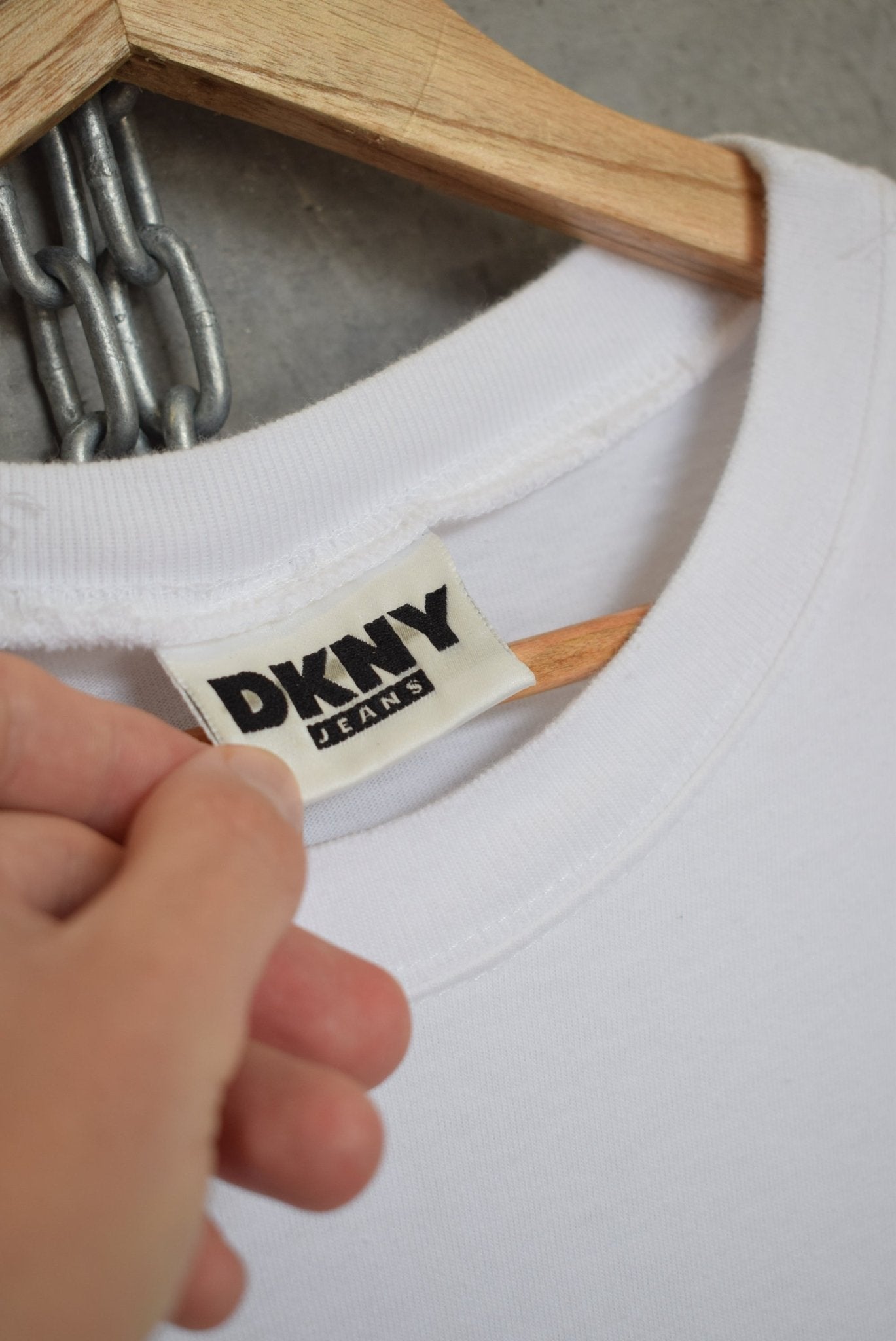 DKNY Jeans Spellout Tee — 2000s (L) - Retrospective Store