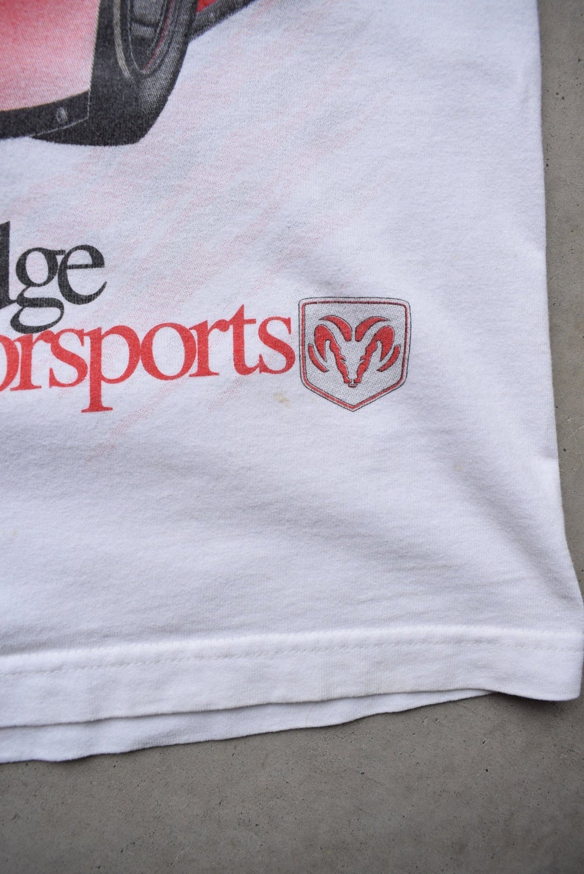 Dodge Motorsports Racing White All-Over-Print Tee — 2001 (L) - Retrospective Store