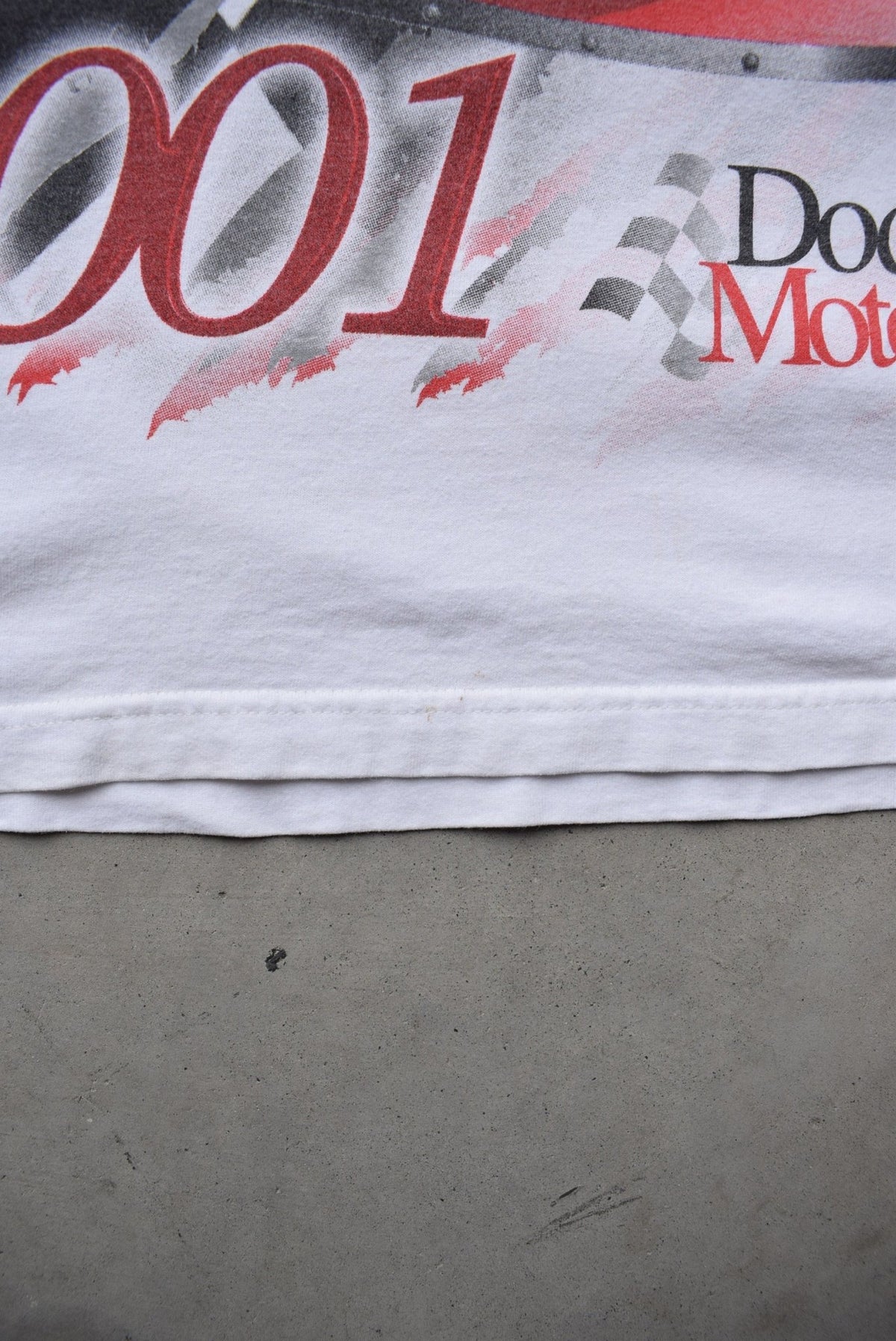 Dodge Motorsports Racing White All-Over-Print Tee — 2001 (L) - Retrospective Store