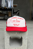 Donner's Auto & Bodyworks Red & White Hat — 1990s - Retrospective Store