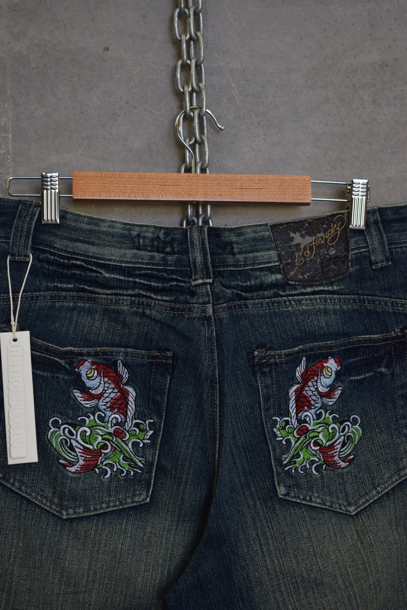 Ed Hardy Embroidered Shorts — 2000s (32) - Retrospective Store