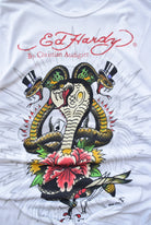 Ed Hardy White Graphic Tee — 2000s (L) - Retrospective Store
