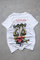 Ed Hardy White Graphic Tee — 2000s (L) - Retrospective Store