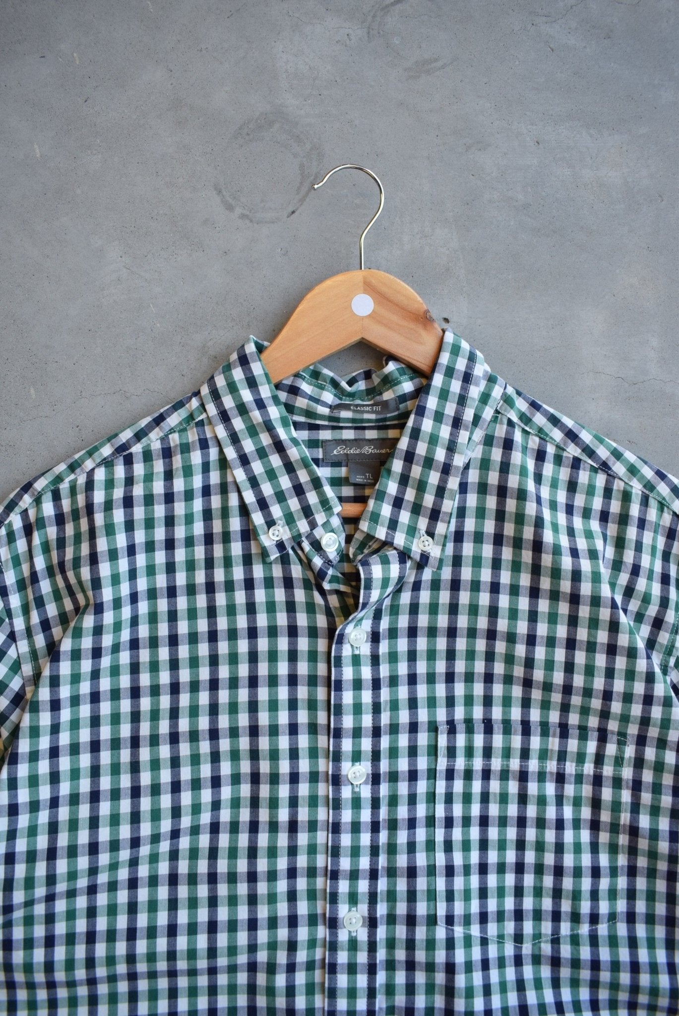 Eddie Bauer Green Cropped Button Up — 2000s (L) - Retrospective Store