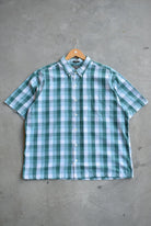 Eddie Bauer Green Cropped Button Up — 2000s (L/XL) - Retrospective Store