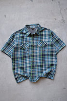Eddie Bauer Green Cropped Button Up — 2000s (M) - Retrospective Store