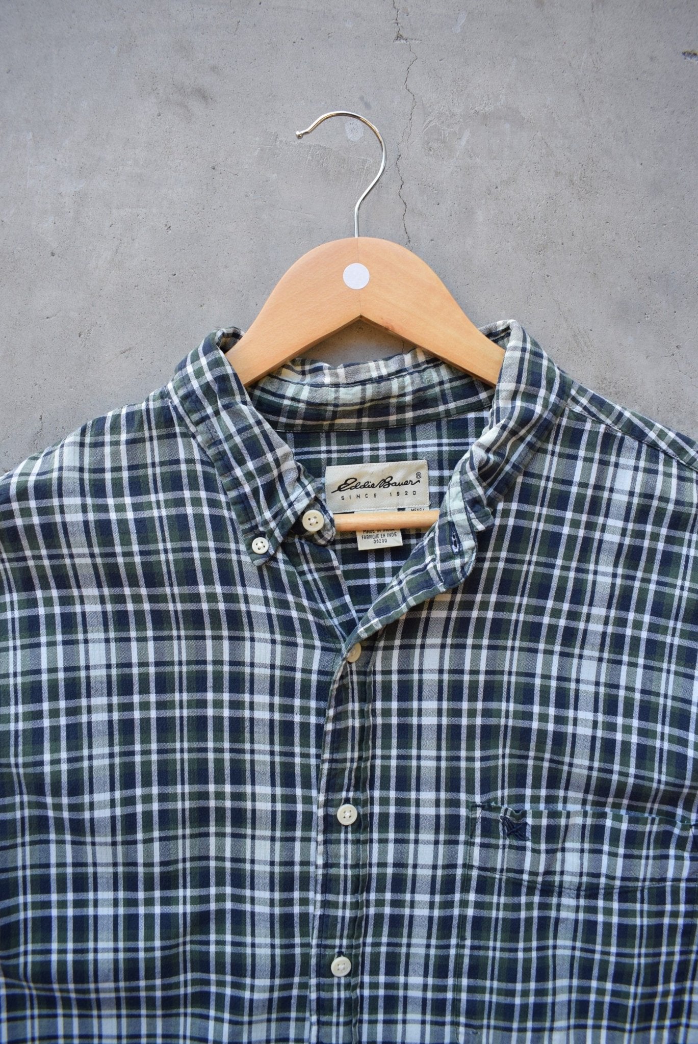 Eddie Bauer Green Cropped Long Sleeve Button Up — 2000s (XL/XXL) - Retrospective Store