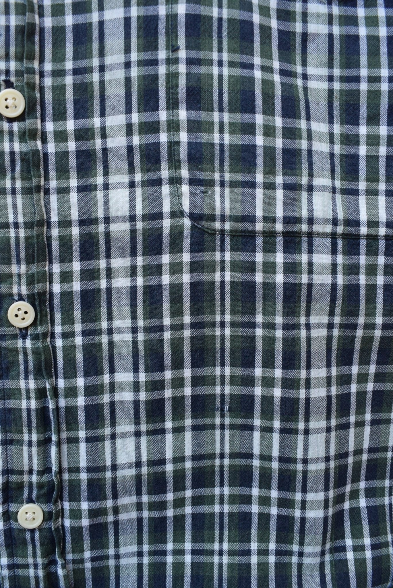 Eddie Bauer Green Cropped Long Sleeve Button Up — 2000s (XL/XXL) - Retrospective Store