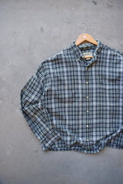 Eddie Bauer Green Cropped Long Sleeve Button Up — 2000s (XL/XXL) - Retrospective Store