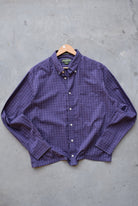Eddie Bauer Purple Cropped Long Sleeve Button Up — 2000s (L) - Retrospective Store