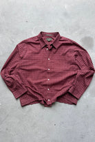 Eddie Bauer Red Cropped Long Sleeve Button Up — 2000s (XXL) - Retrospective Store