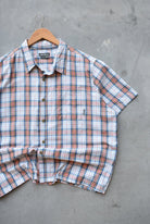Eddie Bauer Red & White Cropped Button Up — 2000s (XL) - Retrospective Store