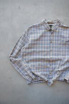 Eddie Bauer Tan Cropped Long Sleeve Button Up — 2000s (XL) - Retrospective Store