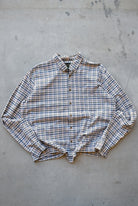 Eddie Bauer Tan Cropped Long Sleeve Button Up — 2000s (XL) - Retrospective Store