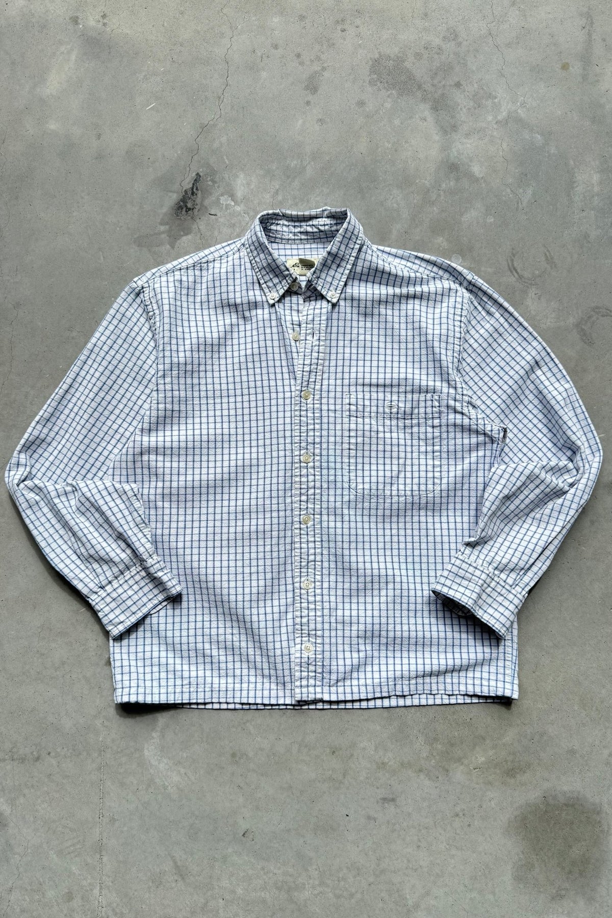 Eddie Bauer White Cropped Long Sleeve Button Up — 2000s (S/M) - Retrospective Store