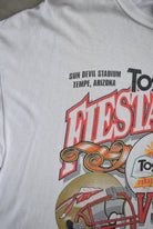 Fiesta Bowl Florida vs. Tennessee Football White Graphic Tee — 1999 (XL) - Retrospective Store